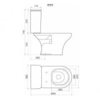 Combo de sanitarios Ferrum Veneto inodoro, deposito y bidet - Imagen 3