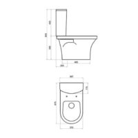 Combo Inodoro Deposito Bidet Ferrum Varese - Imagen 3