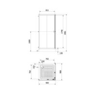 Cabina Ducha Cuadrada 90x90 - Imagen 2