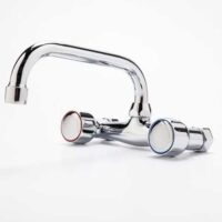 Griferia Pared Cocina o Lavadero Canilla Cromo Tauro 20Cm