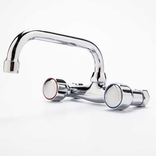 Griferia Pared Cocina o Lavadero Canilla Cromo Tauro 20Cm