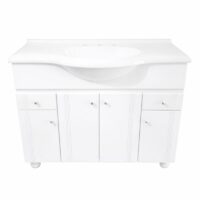 Vanitory de Pie Tipo Ferrum 1 Mts Blanco Bacha Marmolina