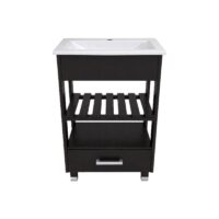 Vanitory de Pie Deck 50 cm Con Cajon Wengue Bacha Marmolina