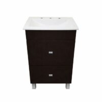 Vanitory de Pie Lanin 50 cm Con Cajon Wengue Bacha Marmolina