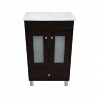 Vanitory de Pie Maral 50 cm Con Cajon Wengue Bacha Marmolina