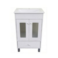 Vanitory de Pie Maral 50 cm Con Cajon Blanco Bacha Marmolina