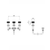 Griferia Peirano para bidet Cromo Fabric 70-100 - Imagen 2