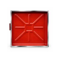 Tapa Cámara De Chapa 20x20 Reforzada Borde Acero