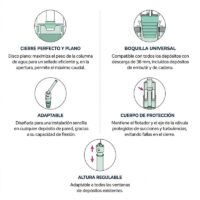 Valvula de descarga para deposito pared Egeo VD 38 - Imagen 2