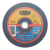Disco De Corte Metal Tyrolit Secur 7" - 178 X 1.6mm Color Negro